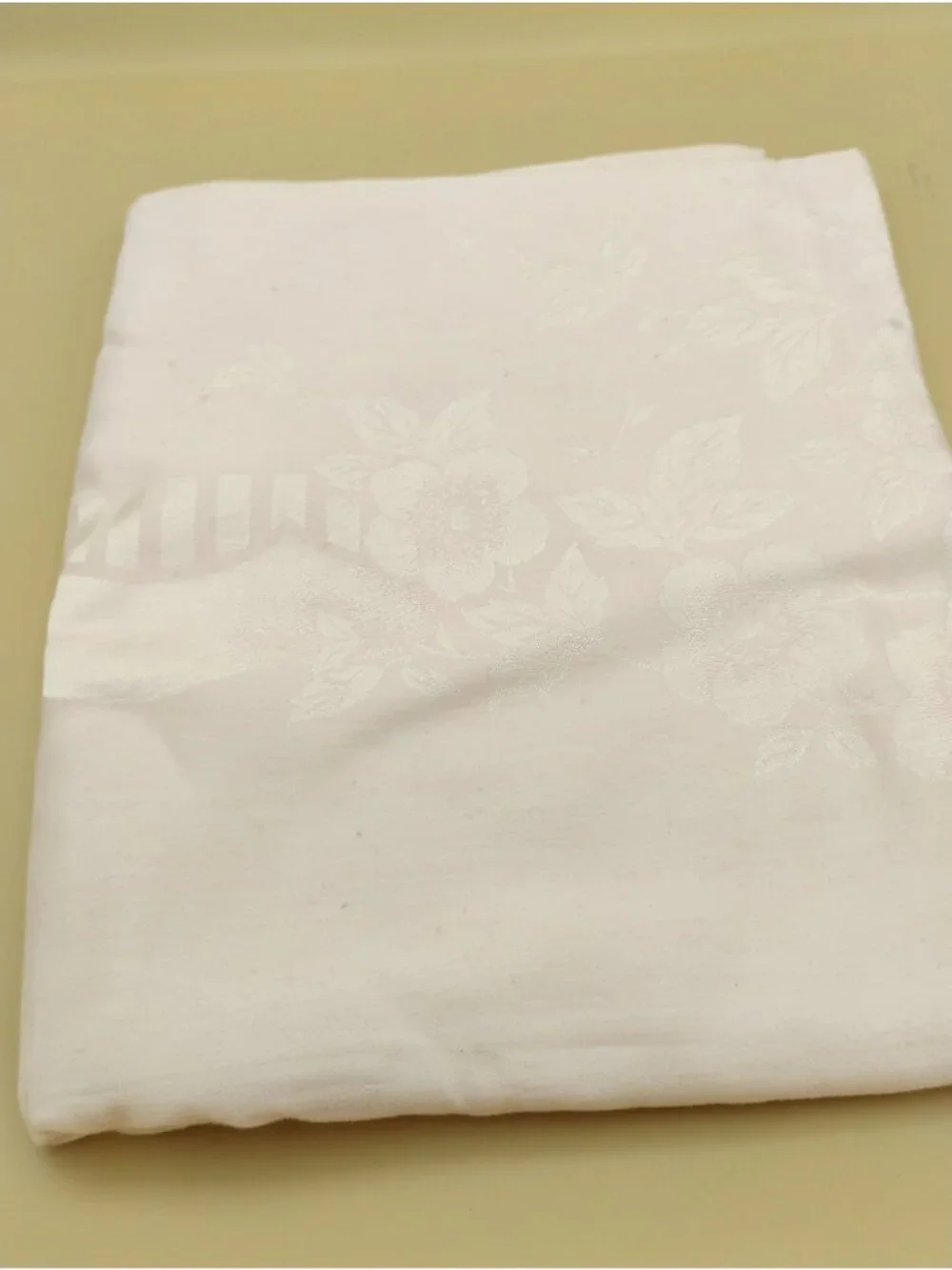 Vintage Pink Damask Floral Tablecloth 60